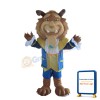 Noble Lion With Blue Coat Mascot Costume