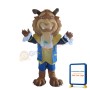 Noble Lion With Blue Coat Mascot Costume