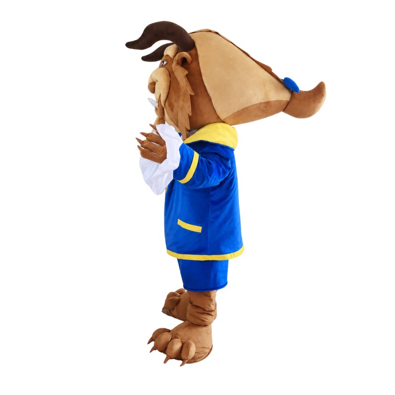 Noble Lion With Blue Coat Mascot Costume