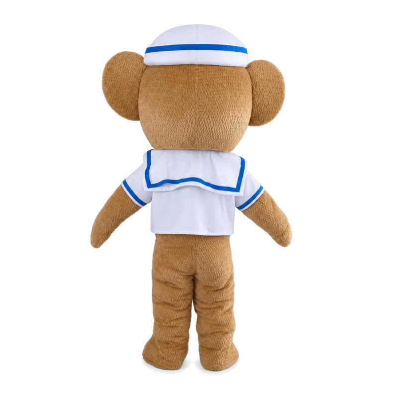 Teddy Bear With Sailor Suit And Hat Mascot Costume