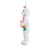 White & Pink Rabbit Holding Carrot Mascot Costume