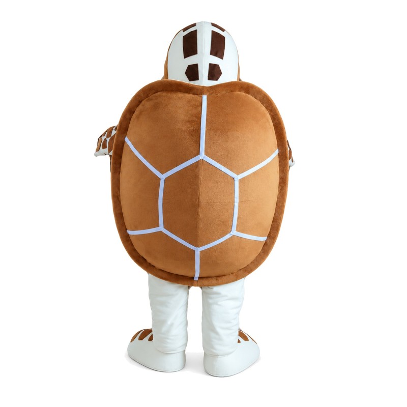 Slow Cartoon Brown & White Turtle Mascot Costume
