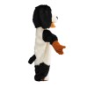 Honest Long Fur White & Black Dog Mascot Costume