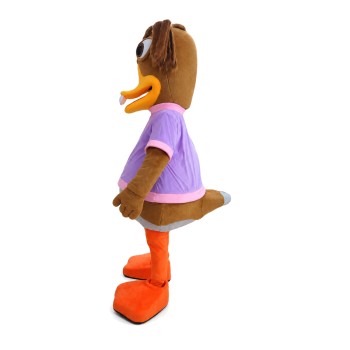 Clownish Buck Teeth Duck Mascot Costume