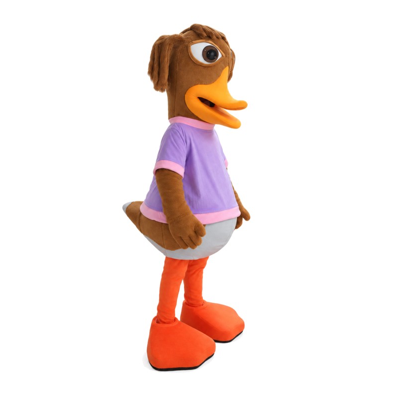 Clownish Buck Teeth Duck Mascot Costume