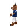 Sports Bull With Blue Sports Shirt Mascot Costume