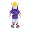 Powerful Warrior With Purple Top Mascot Costume