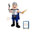 Attacking Soldier Holding Hammer Mascot Costume