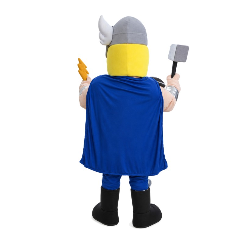 Attacking Soldier Holding Hammer Mascot Costume
