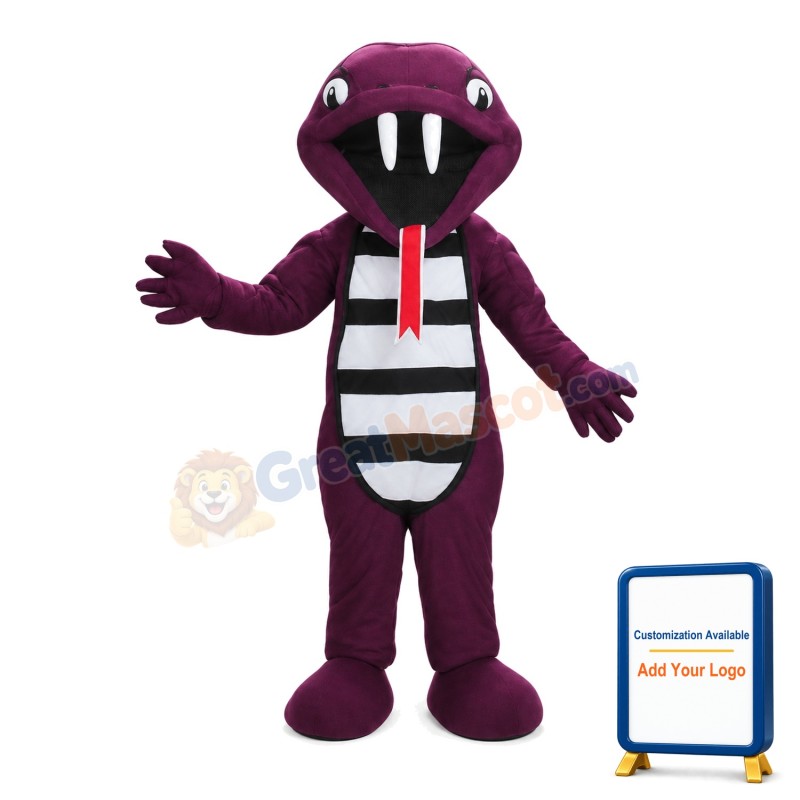 Scary Purple Phtyon Mascot Costume