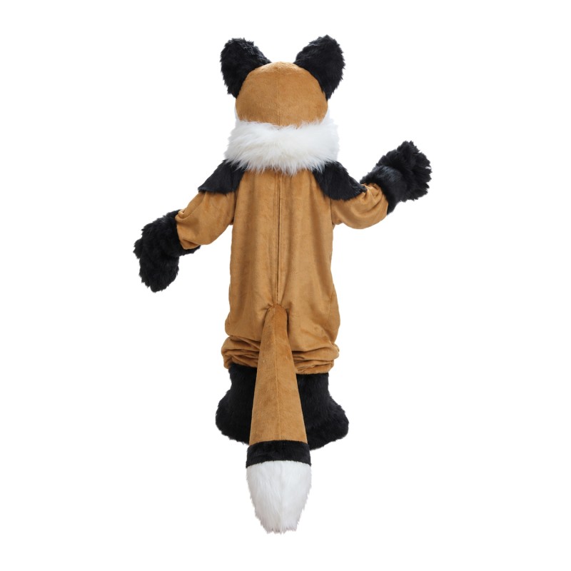 Unisex Furry Brown & White Dog Mascot Costume