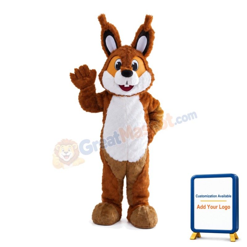 Friendly Brown Fox Mascot Costume