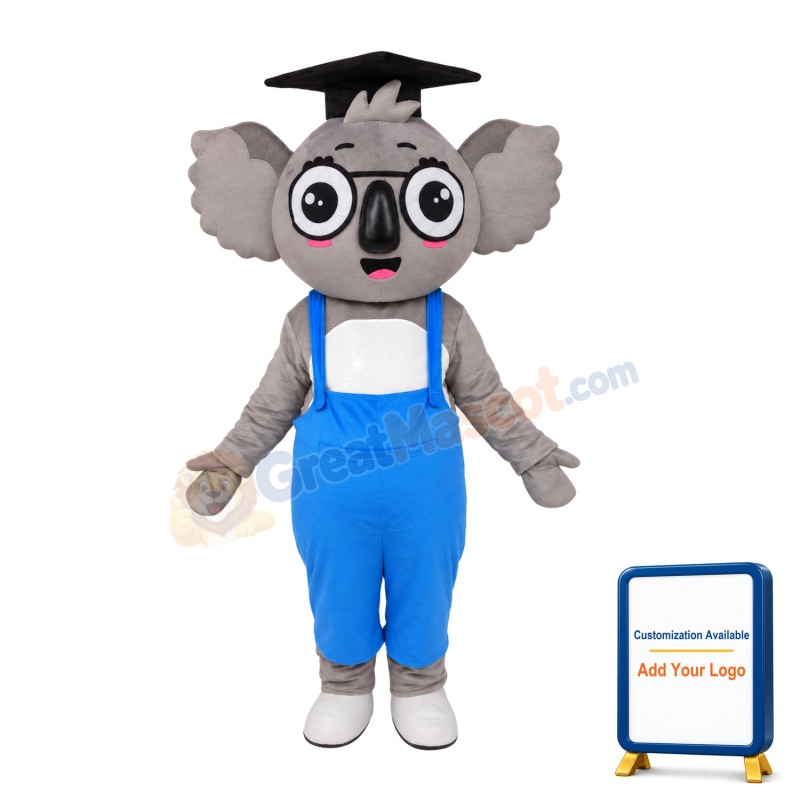 Bachelor Koala With Blue Rompers Mascot Costume
