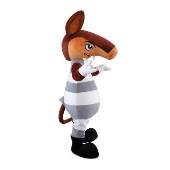 One-eared Groundhog With Grey Set Mascot Costume