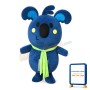 Naughty Grey Blue Koala With Green Tape Mascot Costume