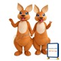 Vibrant Kangaroo Twins Mascot Costume