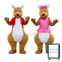 Cute Kangaroo Couple Mascot Costume