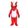 Standing Red & White Horse Mascot Costume