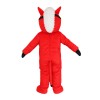 Standing Red & White Horse Mascot Costume