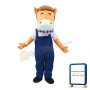 Friendly And Hospitable Horse With Overalls Mascot Costume