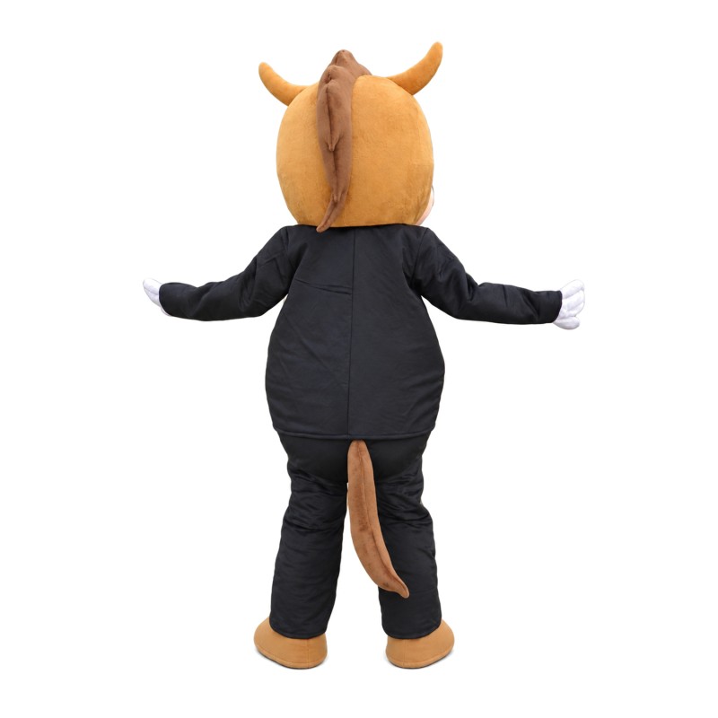 Charming Adult Horse With Suit Mascot Costume
