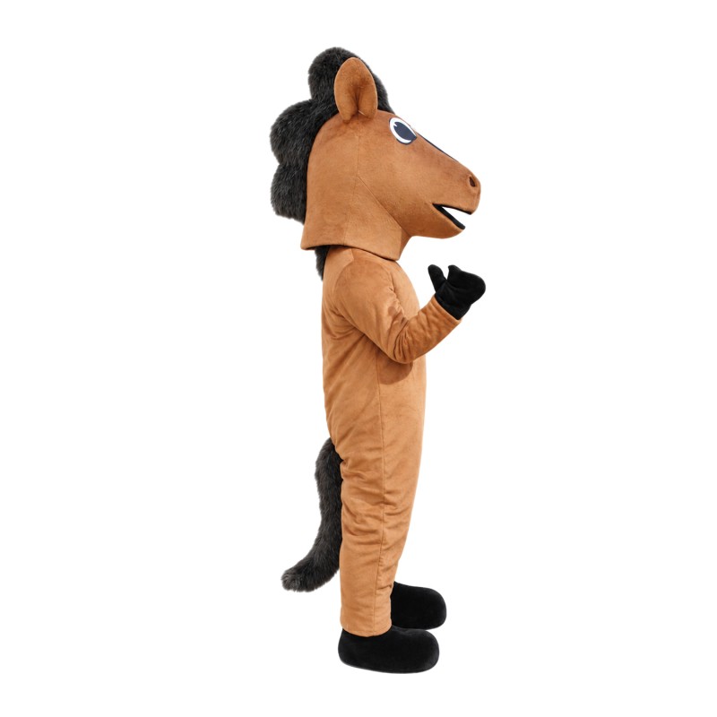 Running Brown Horse Mascot Costume