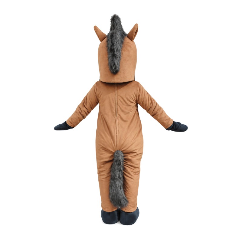 Running Brown Horse Mascot Costume