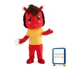 Happy Red Kid With Yellow Top Mascot Costume