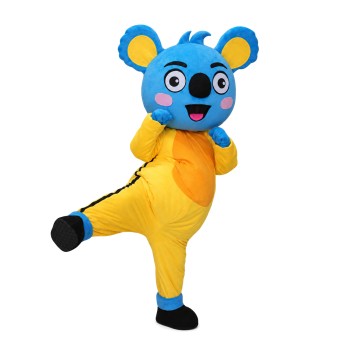 Figurative Kongfu Blue Koala Mascot Costume