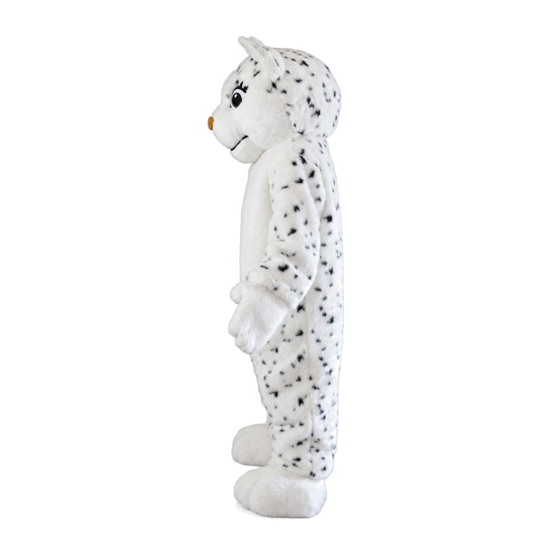 Adult Style Walking Design White Leopard Mascot Costume