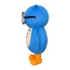 Blue Owl With Glasses Mascot Costume For Annual Celebration