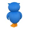 Blue Owl With Glasses Mascot Costume For Annual Celebration