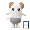 Cartoon Very Cute White Gophers Mascot Costume