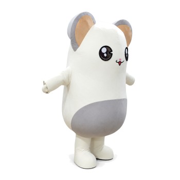 Cartoon Very Cute White Gophers Mascot Costume