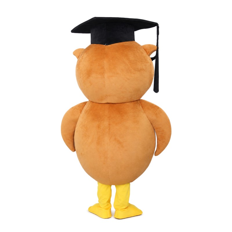 Fashion Design Smart Owl With Bachelor Cap Mascot Costume