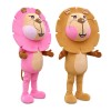 Advertising Customize Likable Brown Pink Lion Mascot Costume