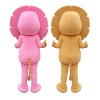 Advertising Customize Likable Brown Pink Lion Mascot Costume