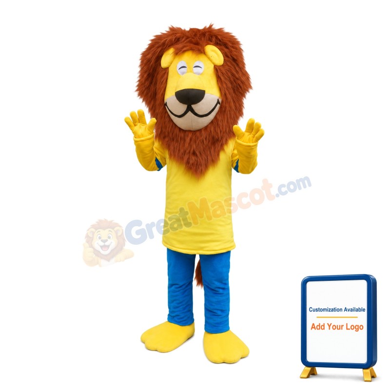 New Kind Friendly Smiling Lion Mascot Costume