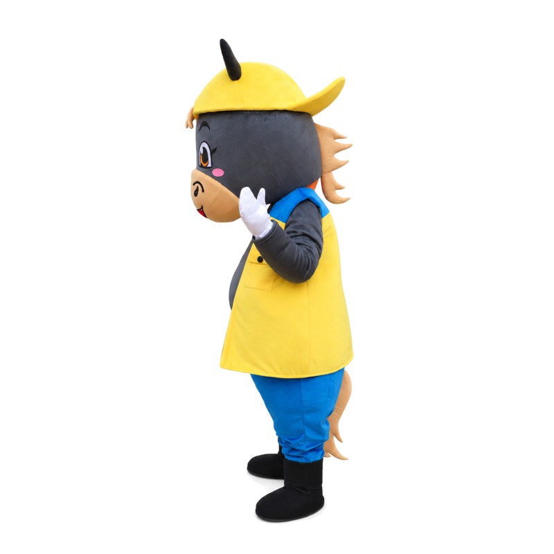 New Style Grey Pony Mascot Costume For Internal Anniversary