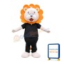 Fancy Quality Black Lion With Orange Hair Mascot Costume