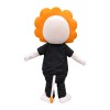 Fancy Quality Black Lion With Orange Hair Mascot Costume