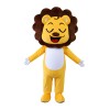 Adult Cartoon Happy Yellow Lion Mascot Costume