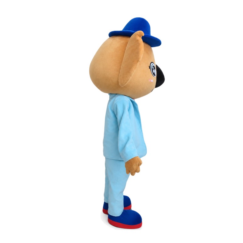 Unisex Cartoon Koala With Sky Blue Suit Mascot Costume