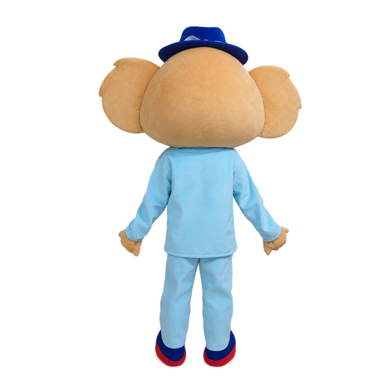 Unisex Cartoon Koala With Sky Blue Suit Mascot Costume