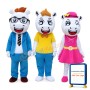 Harmonious Horse Family Mascot Costume