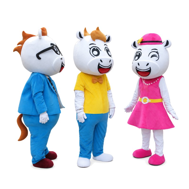 Harmonious Horse Family Mascot Costume