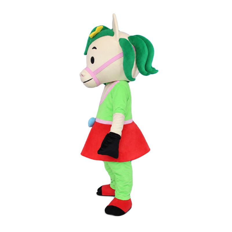 New Style Little Horse With Green Hair Mascot Costume