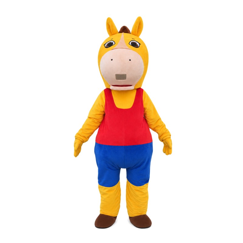 Lifesome Running Orange Horse Mascot Costume