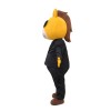 Adult Style Horse In Black Suit And Sunglasses Mascot Costume