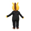 Adult Style Horse In Black Suit And Sunglasses Mascot Costume